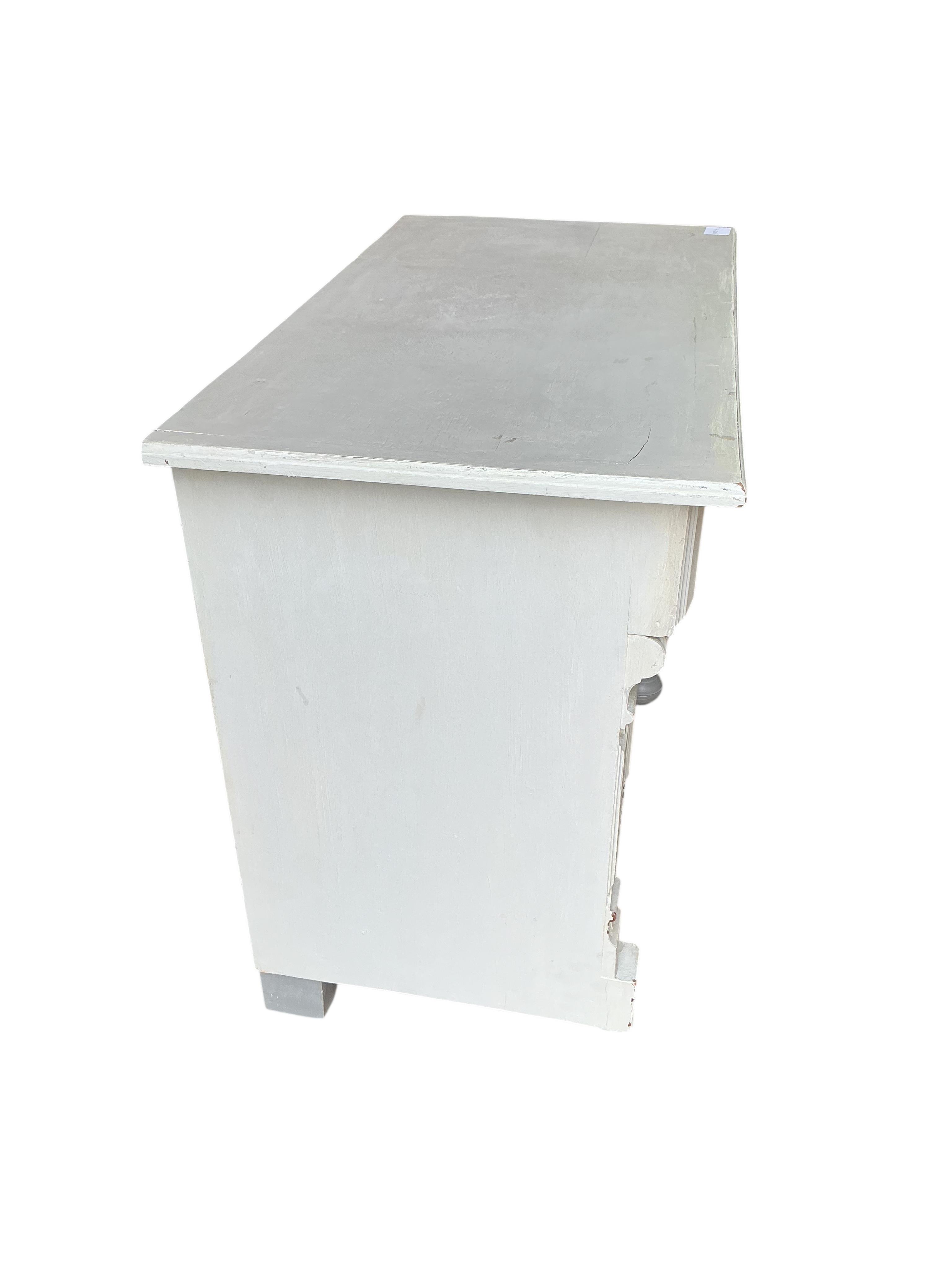 A 19th century East European later painted pine washstand, width 80cm, depth 44cm, height 72cm